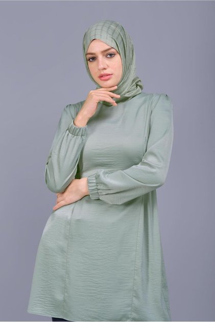 Back Embroidered Belted Tunic 41601