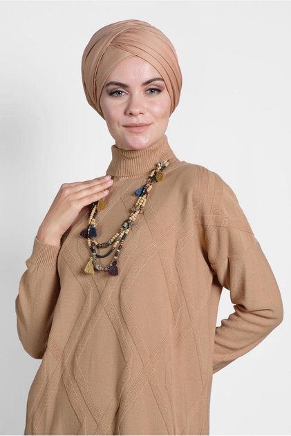 Fishing Neck Thin Knitting Tunic 40072