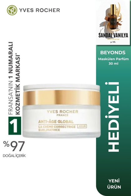 Anti-Aging Day Cream with Hyaluronic Acid + Beyonds Sandal Vanilla Perfume
