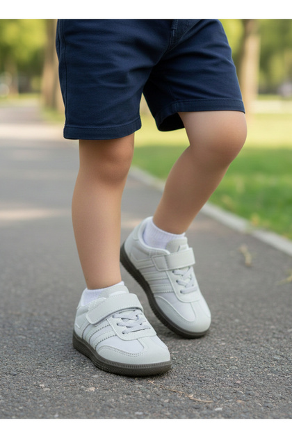 Sam Comfortable Sole Velcro Striped Children's Sports Shoes