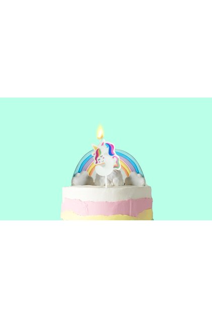 RAKAM 5 UNICORN ŞEKİLLİ MUM