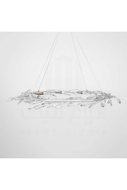 Modern silver crystal chandelier