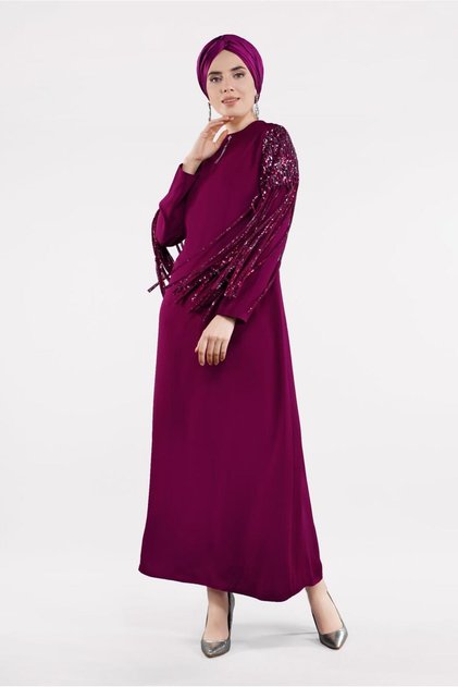 ROCHIE DETALIATĂ cu ciucuri cu paiete 4507