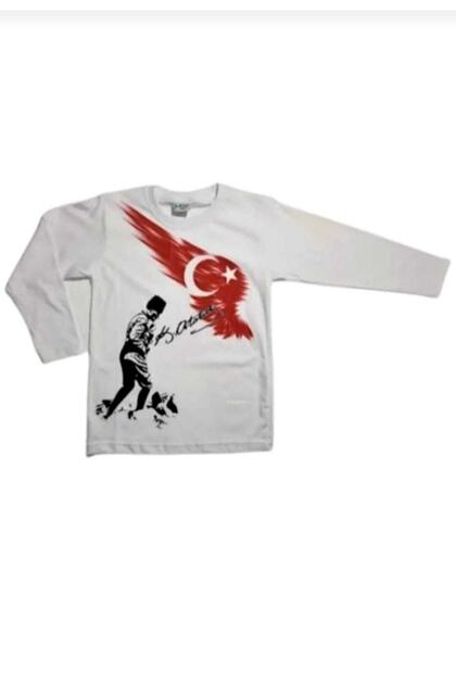 Atatürk Long Sleeve Combed Cotton Super Quality 23 April 29 October Atatürk Long Sleeve T-Shirt