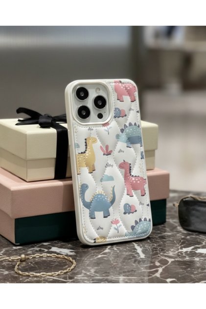 iPhone 17 Pro Max Compatible Quilted Floral Pattern Case