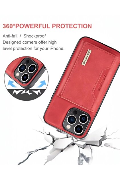 KILIF HOUSE Iphone 14 Pro Max Uyumlu Hakiki Deri Ming Mıknatıslı