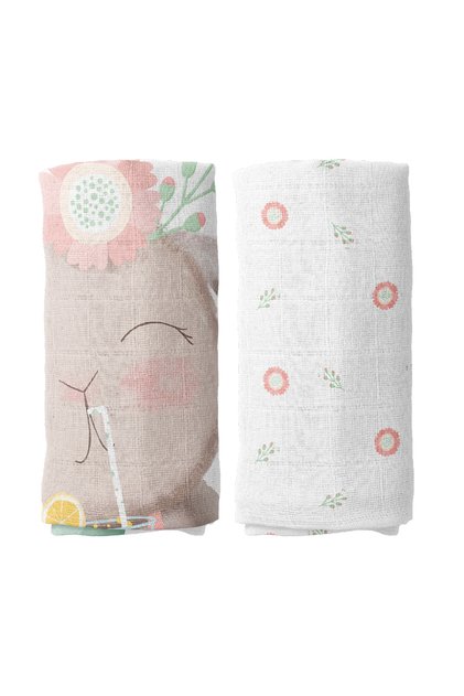 Loulou 100% Cotton Muslin Cover Set