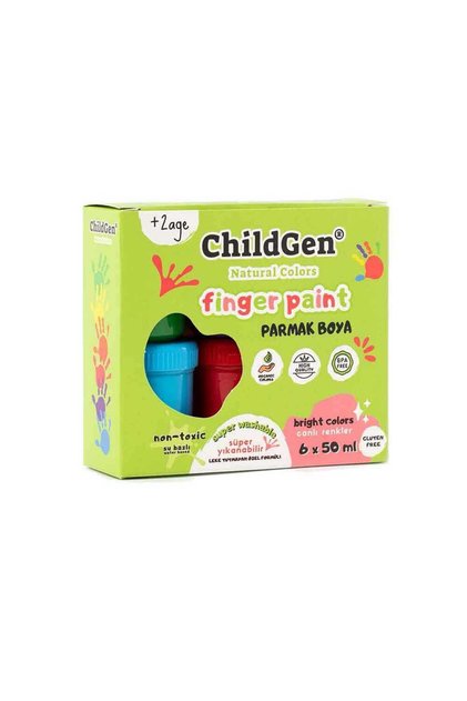 Süper Yıkanabilir Parmak Boya - 6’Lı Se t- 6X50Gr 0.06.02.600