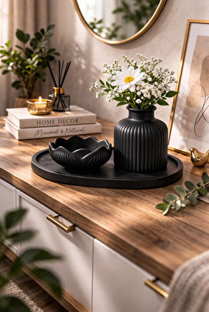 Limon 3D Desing Dekoratif ve Şık Modern Tarzda Plastik Vazo