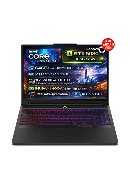 LENOVO Legion Pro 7 16IAX10H Ultra 9 275HX 64GB 2TB SSD RTX 5080