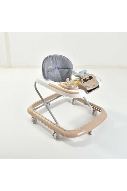 Baby walker with play mat