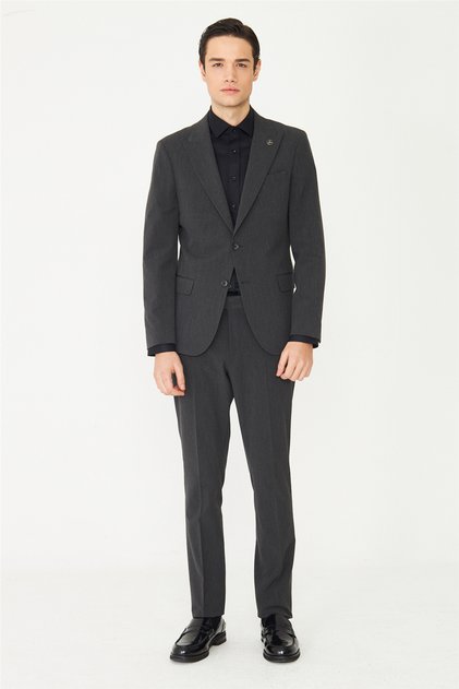 Anthracite Classic Cut Lightly Textured Suit