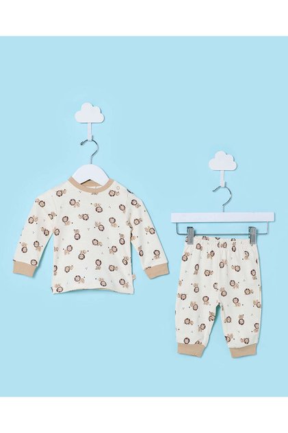 Baby White Sleepsuit Set (2 Piece)