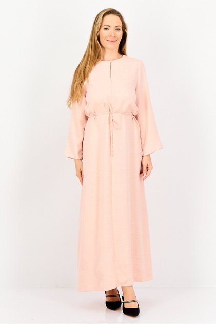 Women Plain Maxi Dress, Pink