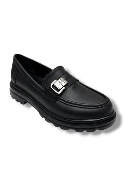 836-26 Leather Loafer Buckle Anatomical Women's Shoes