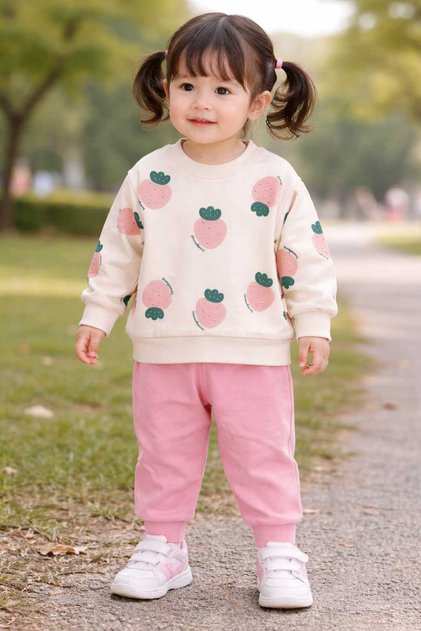 Baby Girl Baby Top and Bottom Set 673