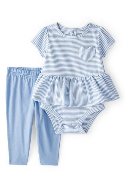 Kız Bebek Body Pantolon Set 3 Ay-24 Ay Mavi