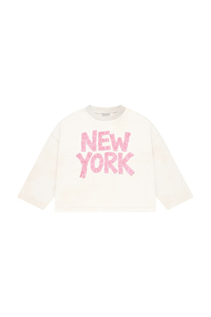 Pink York, New York Uzun Kollu T-Shirt