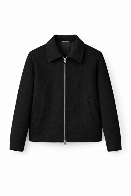 Premium Double Zipper Detailed Cashmere Jacket - Cool & Comfort Design
