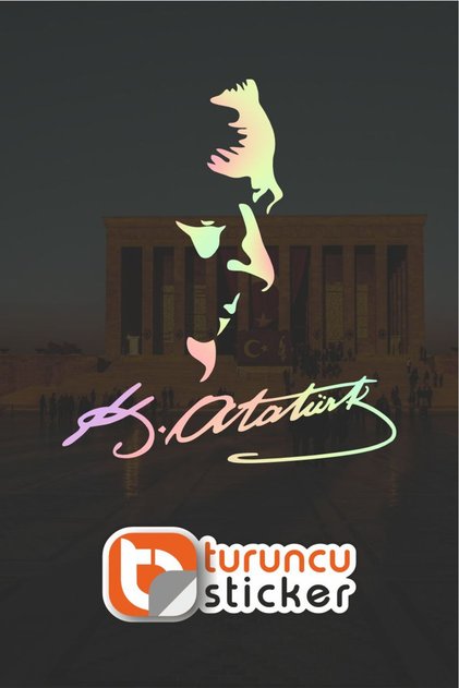 Great Leader Gazi Mustafa Kemal Atatürk Sticker Label 20X23 cm – Vehicle – Motor – Laptop -