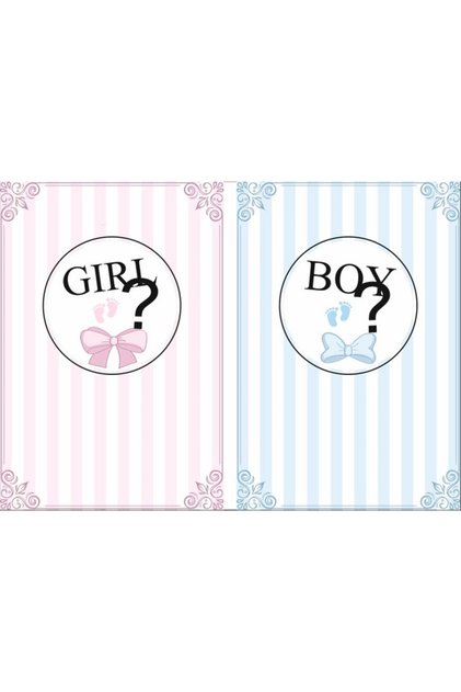 Girl or Boy Banner Baby Shower Banner 35X50 cm