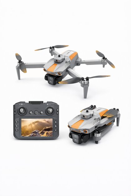 R06 Ekranlı Kumandalı Katlanır Drone | Çift Kamera, Optik Akış, Engel Önleme