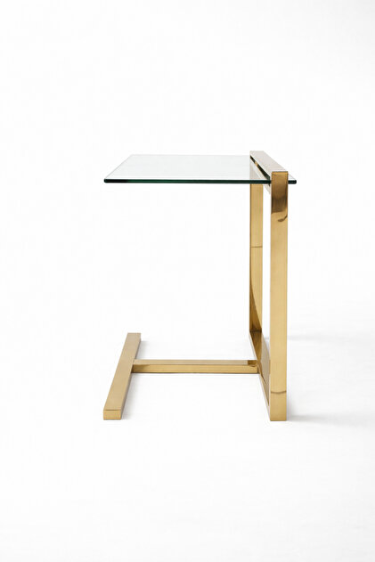 Single glass steel table