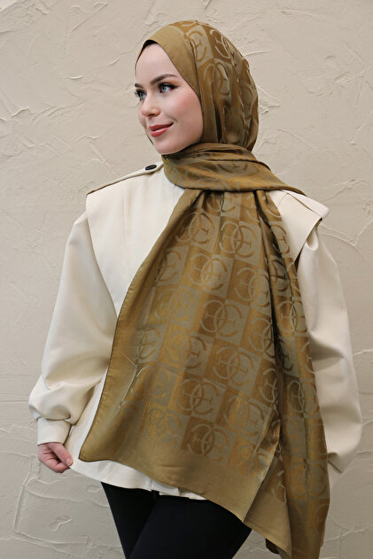 Monogram Pattern Nia Cotton Shawl
