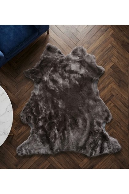 %100 Hakiki Koyun Postu - Vizon Renk Eşsiz Desenli Dekoratif Post ( Sınırlı Stok 90x110)