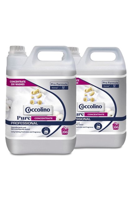 Coccolino Professional Pachet Concentrat Pur – Balsam de rufe concentrat, 2×5 L
