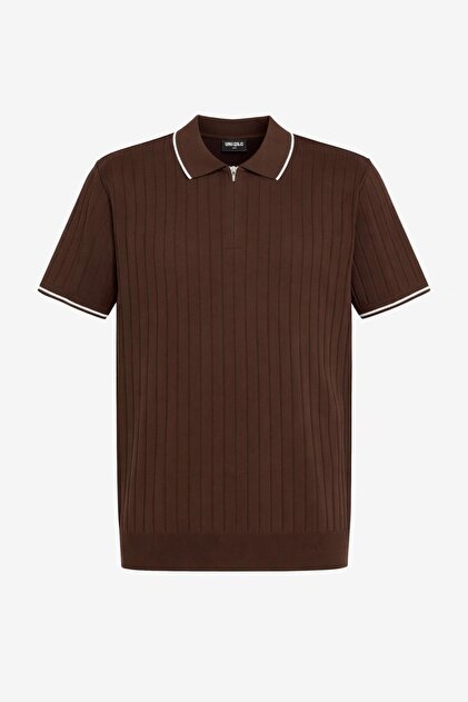 Plus Scorpion Erkek Fermuarlı Polo Yaka Triko Tişört Regular Fit