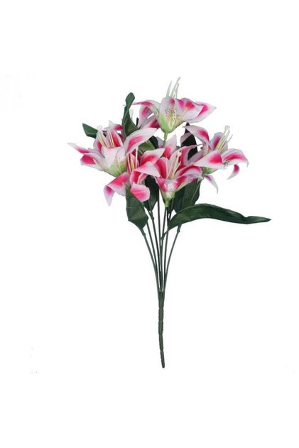 Buchet de 7 crini de culoare roz deschis, 34 cm