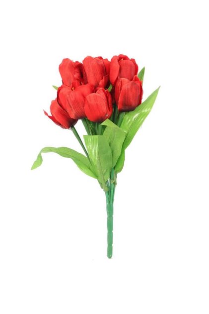 Buchet de 9 lalele de culoare roșie 32 cm