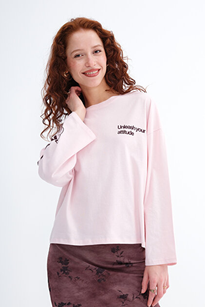 Addax Baskılı Uzun Kollu T-shirt B10583 - Fiyatı, Yorumları