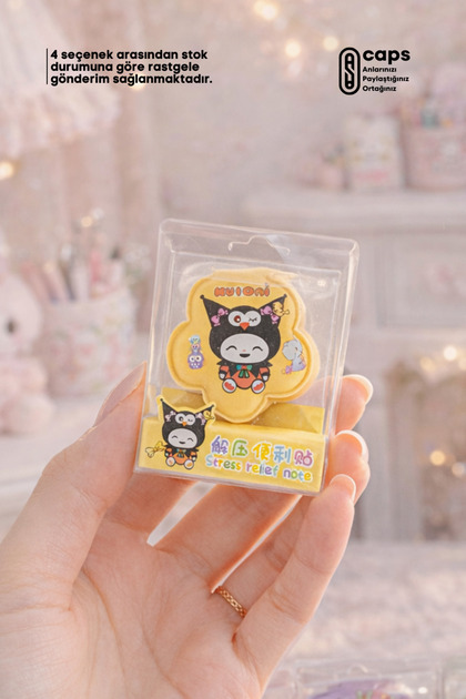 1 Adet Kuromi Zincir Askılı Mini Pofuduk Not Defteri - Karışık Gönderim