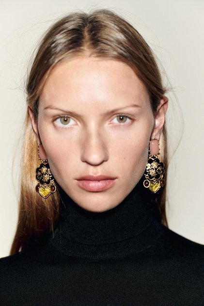 Lwa Stone, Flower and Heart Design Earrings