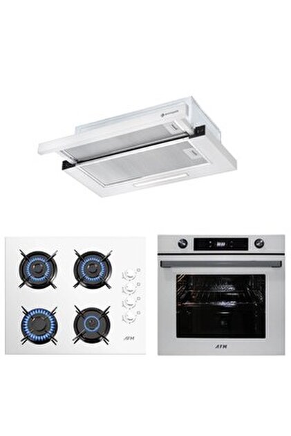 Alveus Cloud 614 Beyaz 3'lü Ankastre Set(F4 ECR - GLS 640 - MFA614
