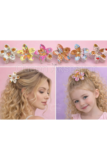 Trend Fashion Cute Capybara Capibara Lotus Aloha Floral Clasp Buckle Colorful Female Child