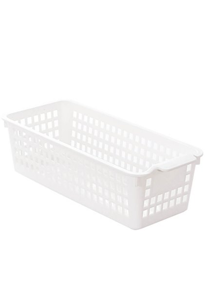 Cutie depozitare, plastic, albă, cu mânere, 31x12.8x9 cm