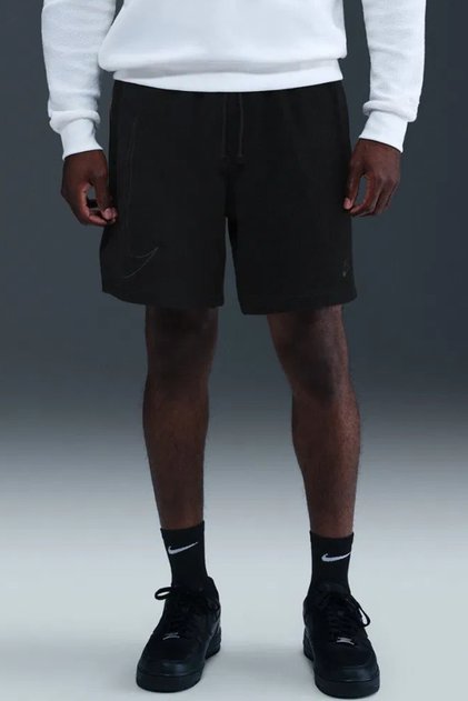 Giannis Fleece 8" Mens Short Erkek Fransız Havlu Kumaş 20 cm Şort Siyah