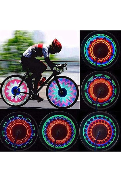 Lampă LED bicicletă RGB dinamică, 16 SMD, autonomie până la 100 ore