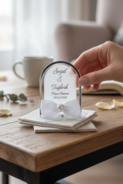 Söz - Nişan - Nikah Hediyesi Gümüş Çerçeveli Şeffaf Pencere Model Magnet (15 ADET)