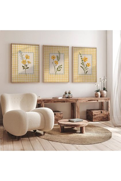 3 Piece Wooden Framed Living Room Hall Kitchen Table Set Set3503