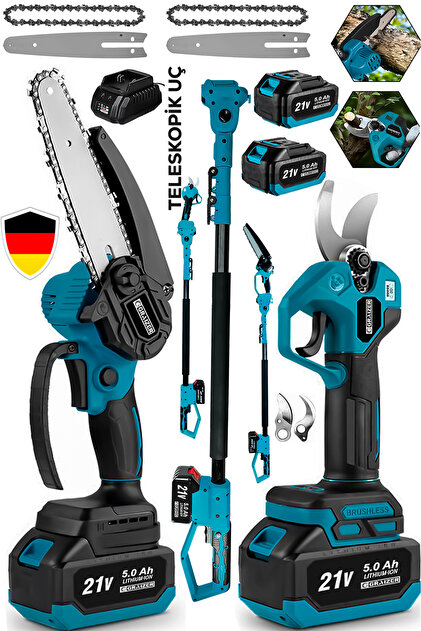 Graizer M 21 Vf 5 Ah Trex 2 Akülü Kömürsüz Şarjlı Ağaç Dal Kesme