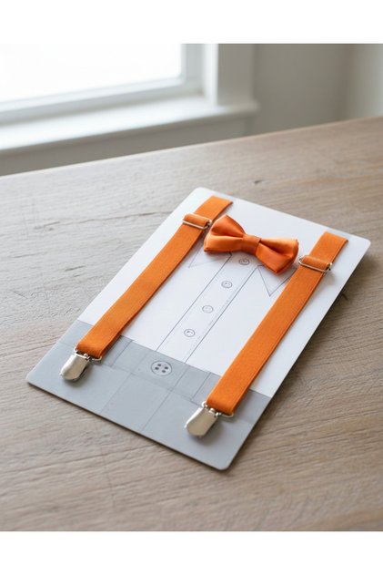 Boy's Adjustable Bow Tie and Suspender Set for April 23, October 29, May 19 Show Celebration
