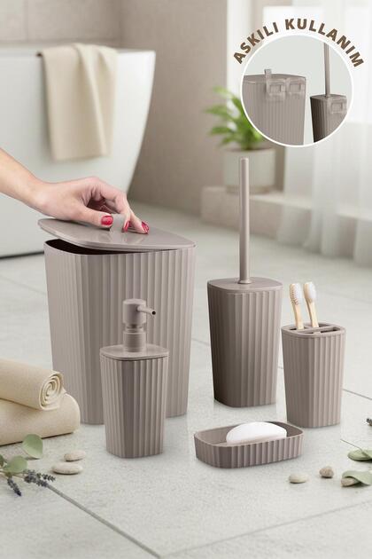 Okyanus Home Yapışkanlı Safir Vizon 5'li Banyo Seti - Fiyatı