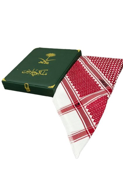 A special royal shemagh, "Gazelle Blood," made of 100% English cotton, presented in a suitable gift box - latest edition