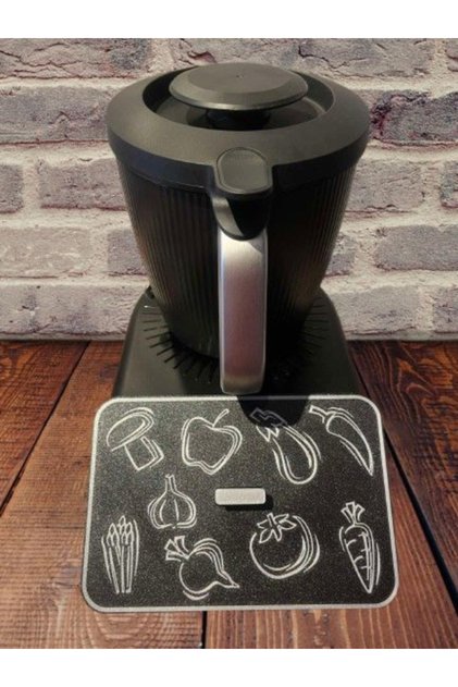 Protecție ecran compatibilă Thermomix TM7, cu suport spatulă integrat, anti-zgârieturi
