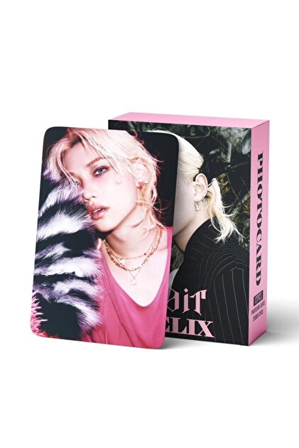 Kpop Dünyasi STRAY KIDS Felix '' DO IT '' Çift Yön Baskılı Lomo
