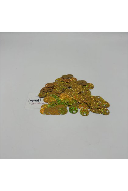 Sequins - 50Gr Patterned Gold